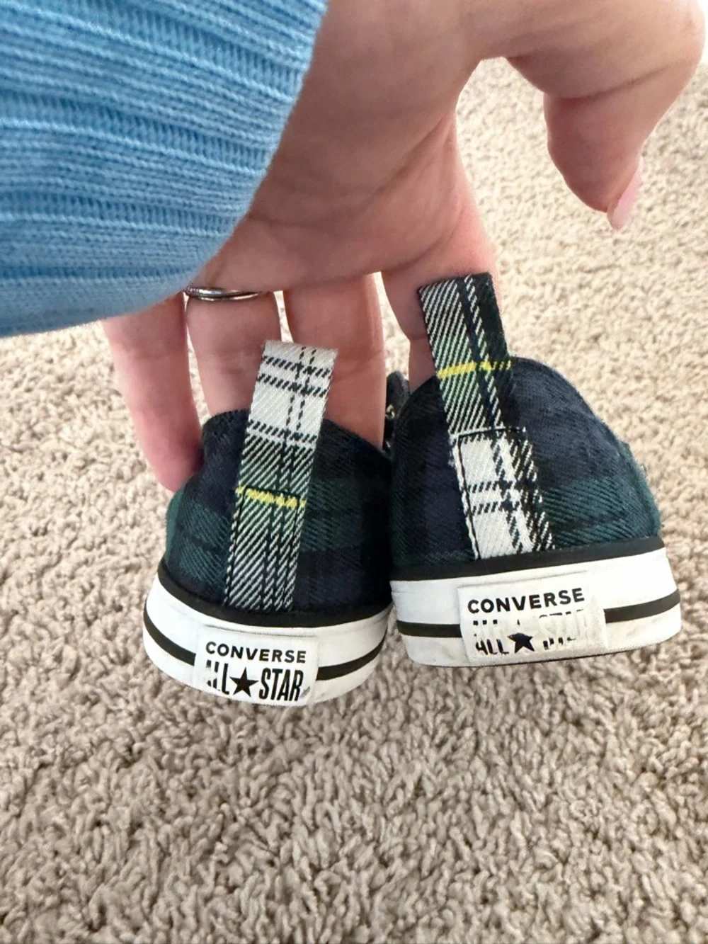 Converse Kids Chuck Taylor All Star Easy-On plaid sneakers